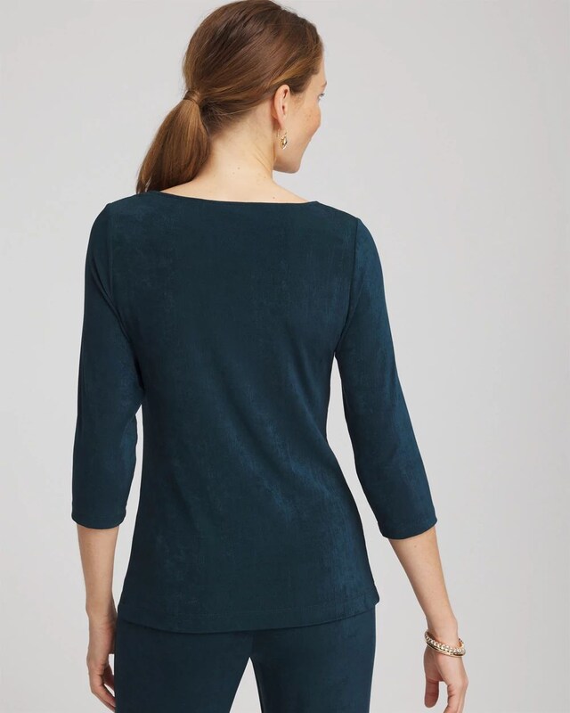 Travelers Asymmetrical 3/4 Sleeve Top - image 3